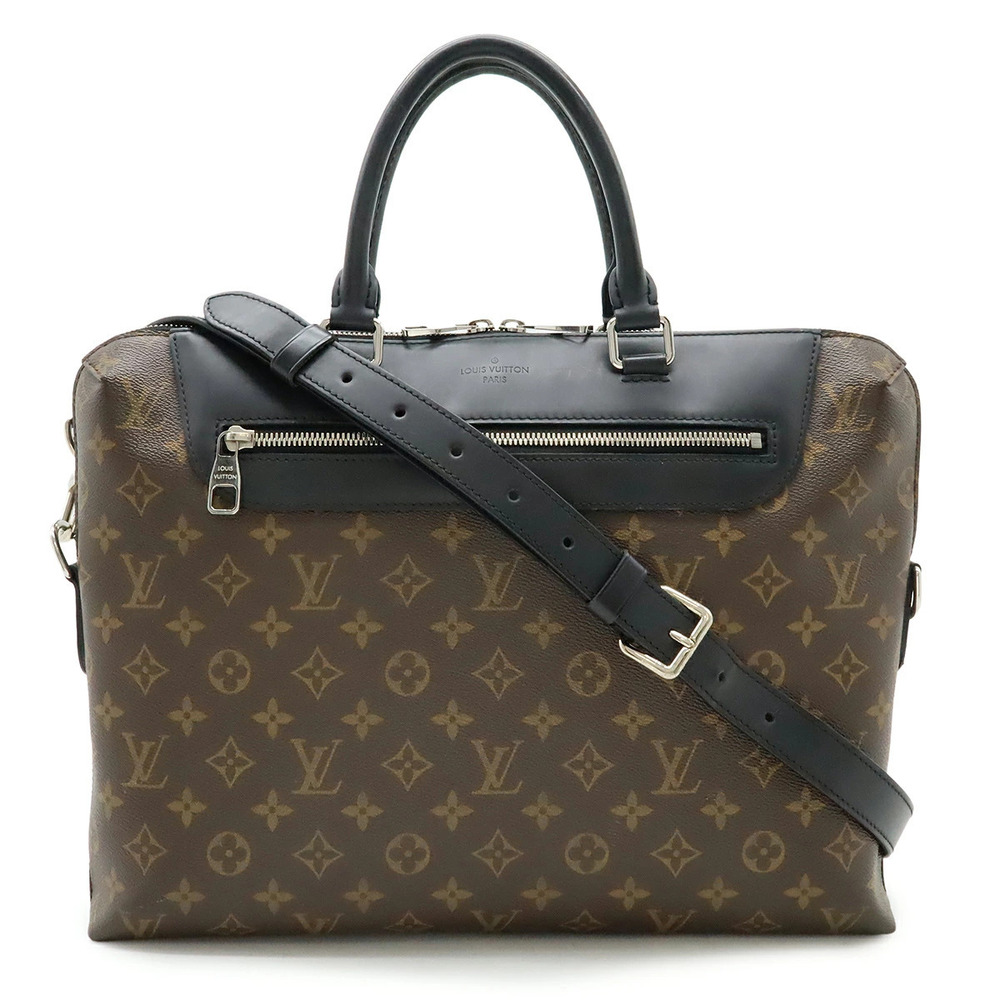 LOUIS VUITTON Monogram Macassar Brown PDJ Port Jour NM Business Bag